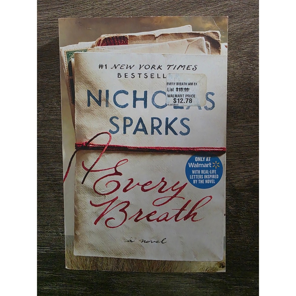Every Breath Nicholas Sparks Walmart Exclusive Paperback Novel 2019 Romance